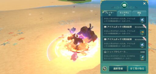 プレゼント受け取り選別（フィルター使い方）